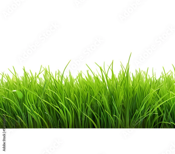 Fototapeta Green grass frame isolated on transparent background