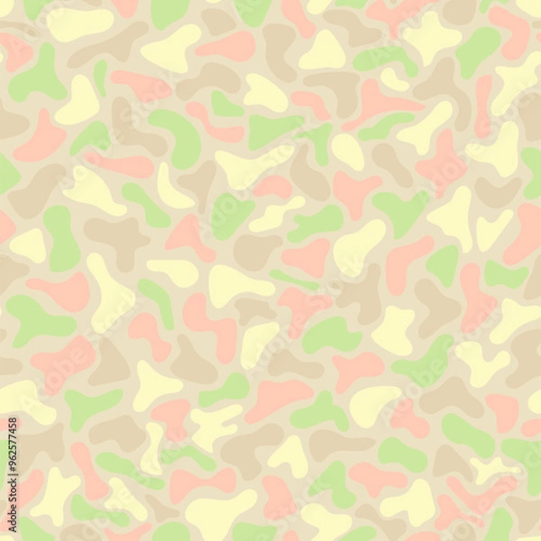 Obraz chaotic shapes. vector seamless pattern. neutral repetitive background. fabric swatch. wrapping paper. decorative art. continuous design template for textile, home decor, linen