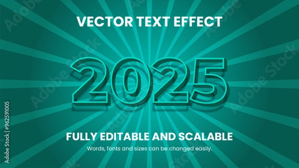 Obraz Vector 3d text effect design