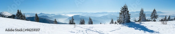 Obraz panoramic view of snowcapped mountains