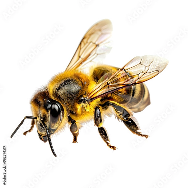 Fototapeta bee on white background