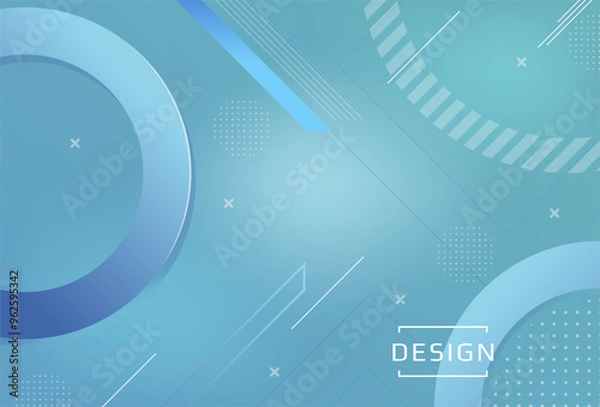 Obraz Blue background design, abstract background, gradient background, landing page background design