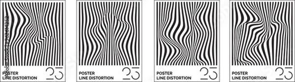 Obraz Line distortion poster design for wall print
