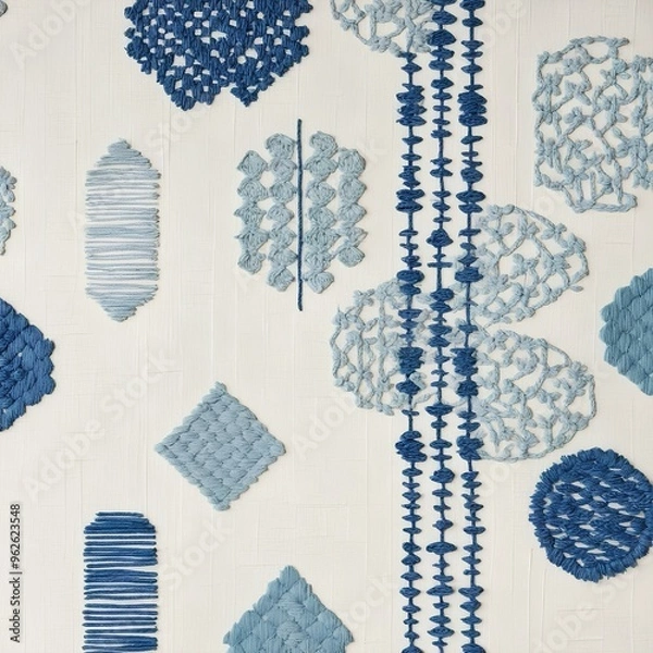 Obraz Sashiko pattern background 