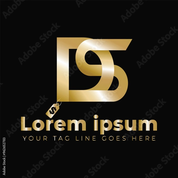 Fototapeta DS Shopping Logo Design , Vector Design 