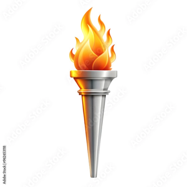 Fototapeta abstract olympic torch icon isolated on transparent background
