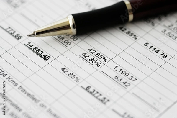 Obraz Business financial results - Calculating budget