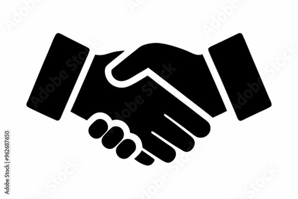 Fototapeta Handshake icon, Business agreement handshake vector