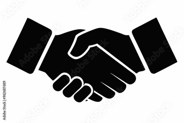 Fototapeta Handshake icon, Business agreement handshake vector