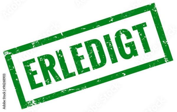 Obraz Grunge Stempel grün erledigt