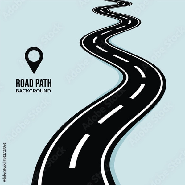 Fototapeta vector road path infographic template design
