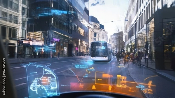 Obraz Futuristic Cityscape with Advanced Technology