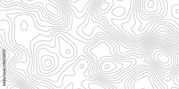 Fototapeta White topography topology vector white background fresh contour map texture backdrop digital print texture terrain lines and strokes on a fresh white 