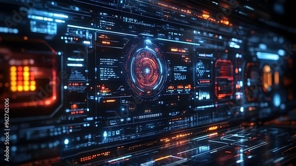 Obraz Futuristic Technology Interface Illustration
