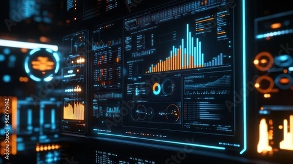 Fototapeta Futuristic Data Visualization