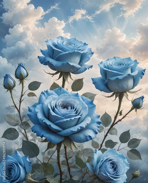 Obraz Light Blue Roses