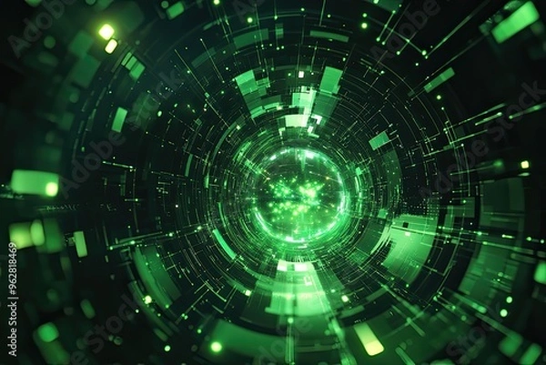 Fototapeta green technology futuristic and innovation background