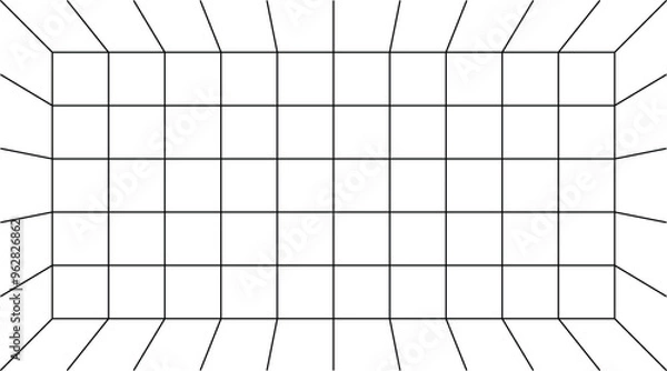 Obraz Minimalist abstract white background featuring a 3D square pattern design. Ideal for modern presentations, branding, technology themes, and elegant digital artwork. Clean and versatile illustration