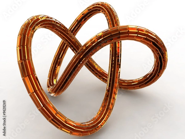 Fototapeta torus knot. 3d