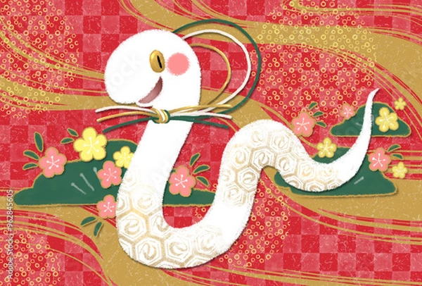 Obraz 巳年の年賀状用イラスト