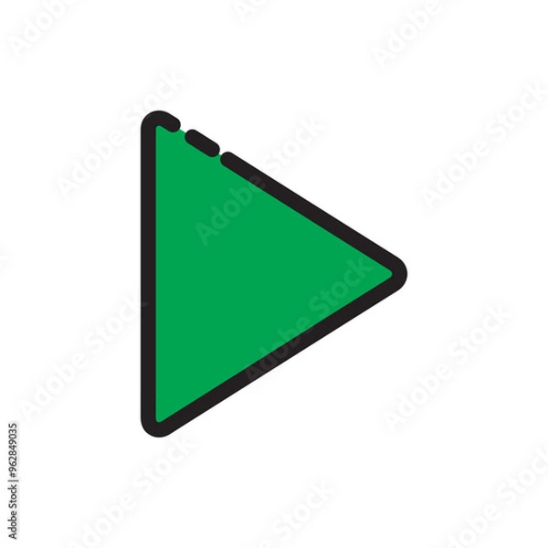 Fototapeta green play button