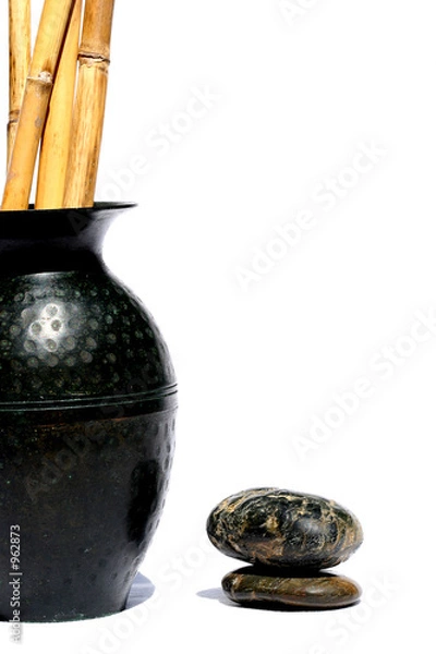 Fototapeta vase with bamboo