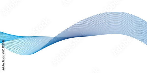 Fototapeta basic wave gradation, electric wave design, used in web, banner, foreground object, electric design, hologram and others