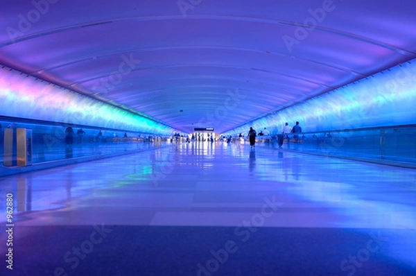 Fototapeta airport tunnel glow