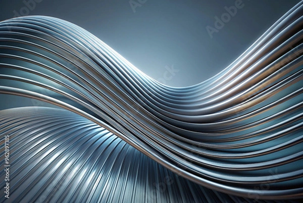 Fototapeta Abstract 3D Shapes: Futuristic Visuals