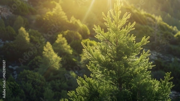 Fototapeta pine tree in the forest