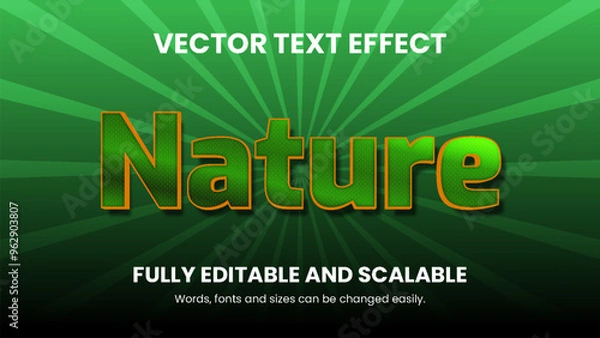 Obraz Vector 3d text effect design