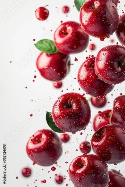 Obraz Red Apples Splashing in the Air