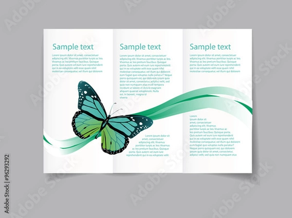 Fototapeta Vector art graphic illustration of brochure design