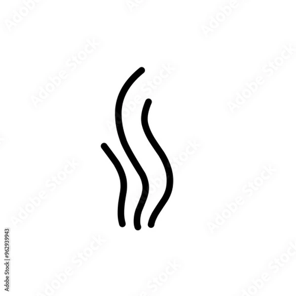 Obraz Steam and smoke lines icon