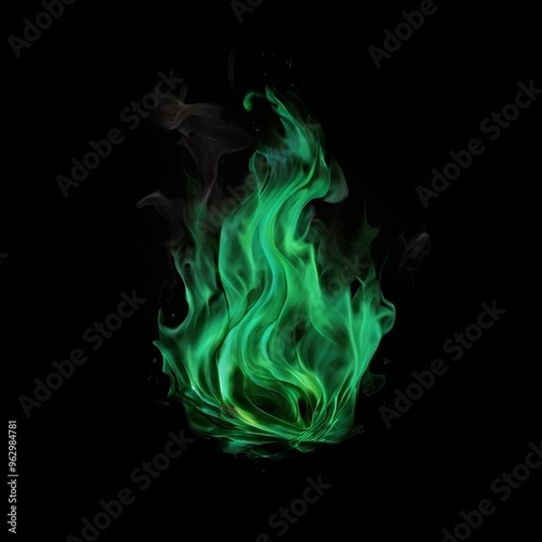 Fototapeta green flame