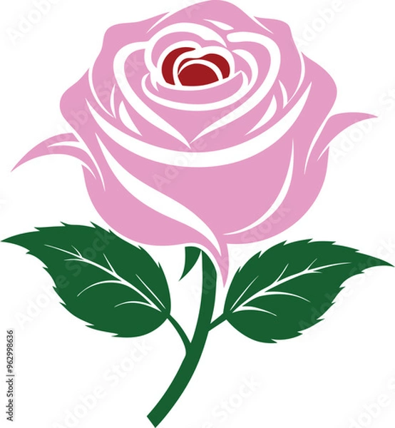 Obraz Rose flower vector isolate