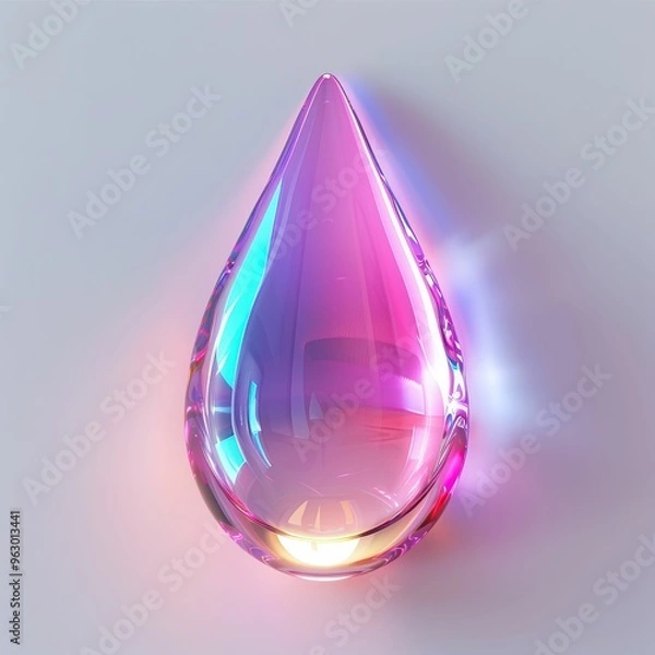 Fototapeta neon drop