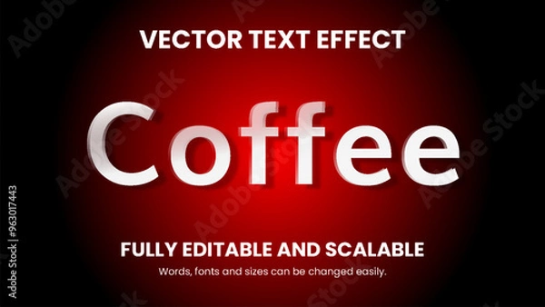 Obraz Vector 3d text effect design