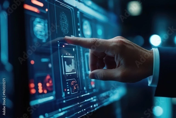 Fototapeta Fingerprint_Authentication_for_Financial_Access_