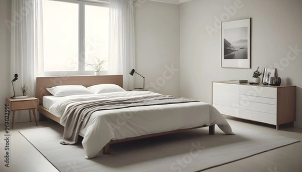 Obraz Photo interior modern design room 3d illustration
