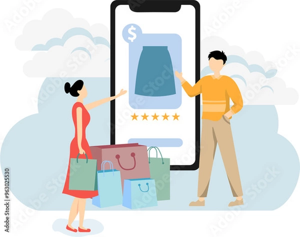 Obraz Online Shopping Illustration