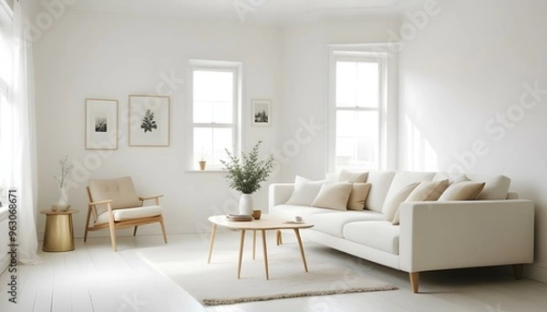 Fototapeta Photo interior modern design room 3d illustration