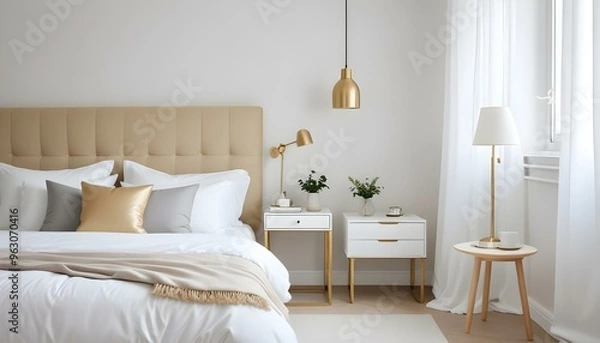 Fototapeta Photo interior modern design room 3d illustration