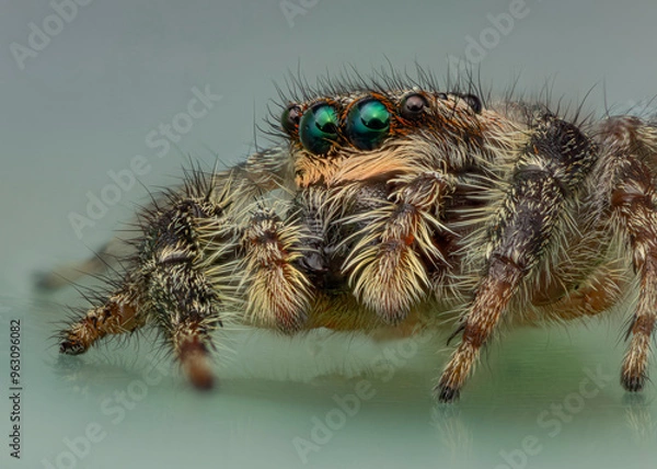 Fototapeta Jumping spider macro close up 