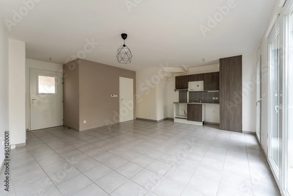 Obraz Empty and unfurnished brand new apartment