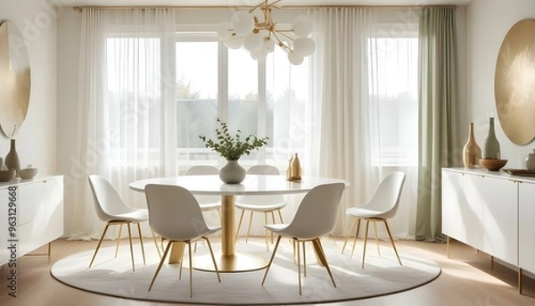 Obraz Photo interior modern design room 3d illustration