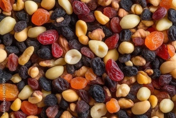 Fototapeta Close-Up of Mixed Nuts and Dried Fruits