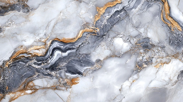 Fototapeta A close up of a vibrant blue stone texture background , Marble patterned texture background , Abstract marbling artwork for design , Marble abstract acrylic background
