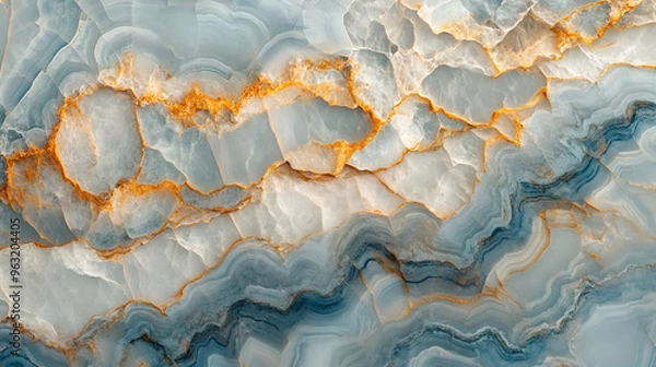Fototapeta A close up of a vibrant blue stone texture background , Marble patterned texture background , Abstract marbling artwork for design , Marble abstract acrylic background
