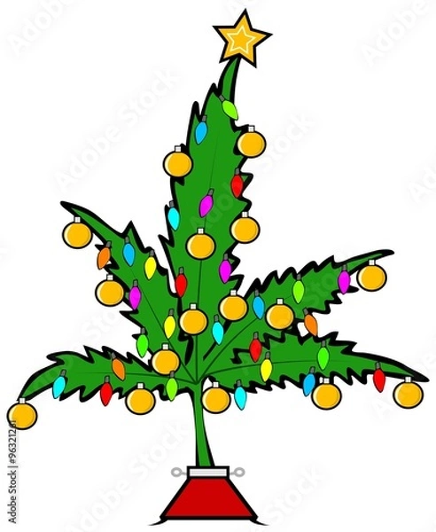 Obraz Christmas pot leaf tree